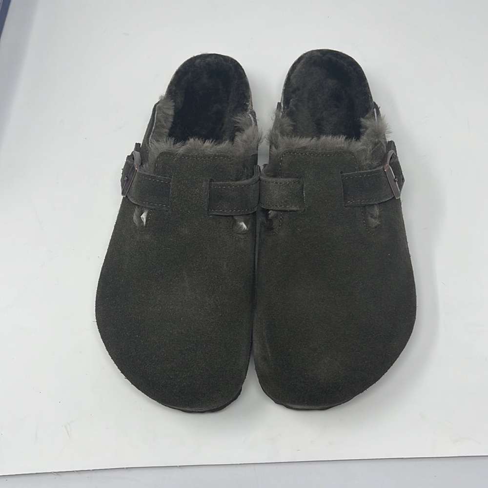Birkenstock Boston Shearling Clog Mocca Suede Leather Size 9 or 9.5 Regular - Picture 5 of 7